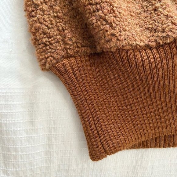 MALOJA BROWN PASTEL EMBROIDERY TEDDY FLEECE SWEATER STYLE 32439 - S - Picture 9 of 11